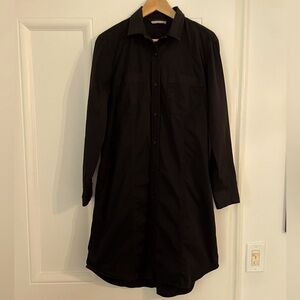 Everlane Womens Cotton shirtdress 12 Black